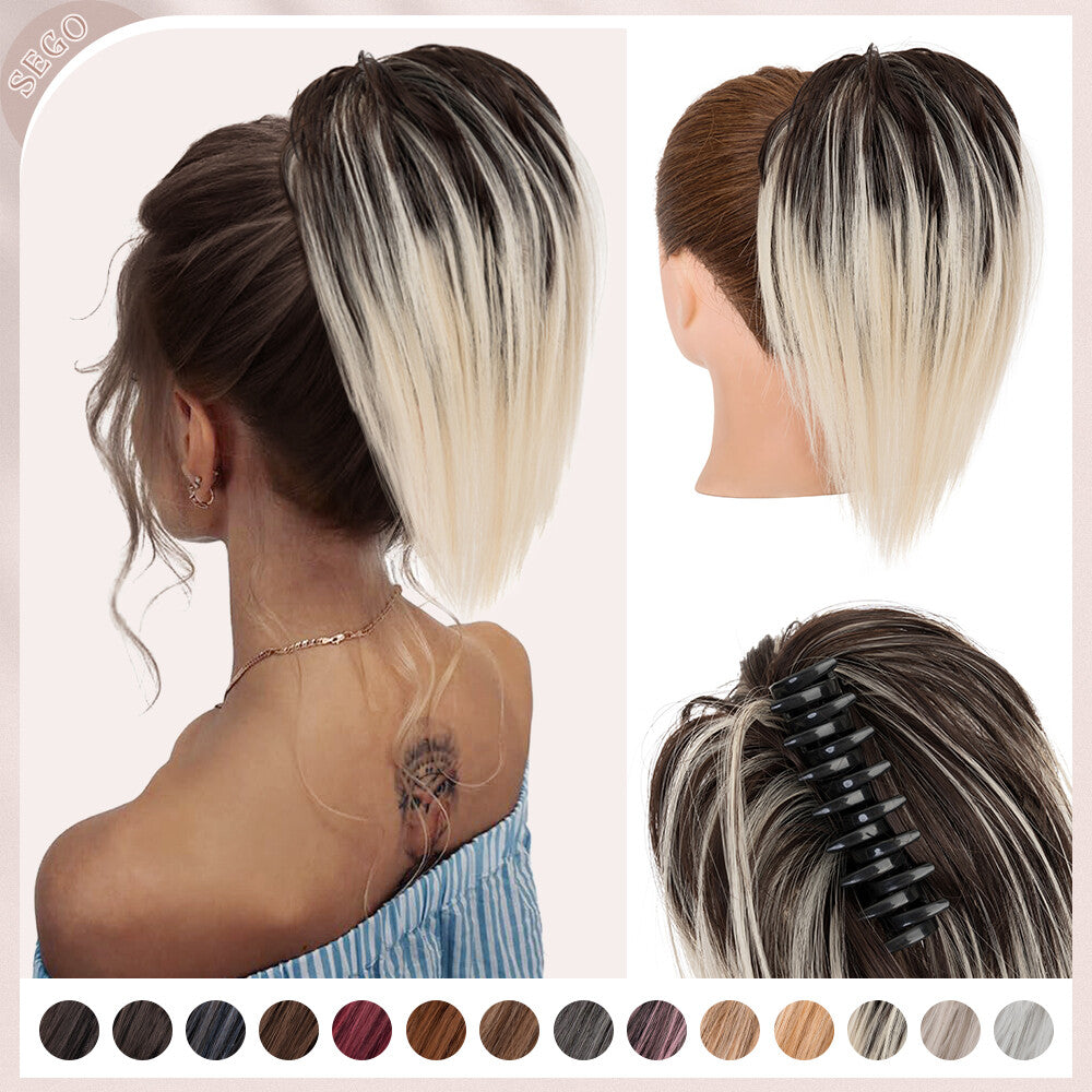 Thick Messy Bun Hair Piece with Scrunchie & Claw Clip - Hair Extensions, Updo Accessory