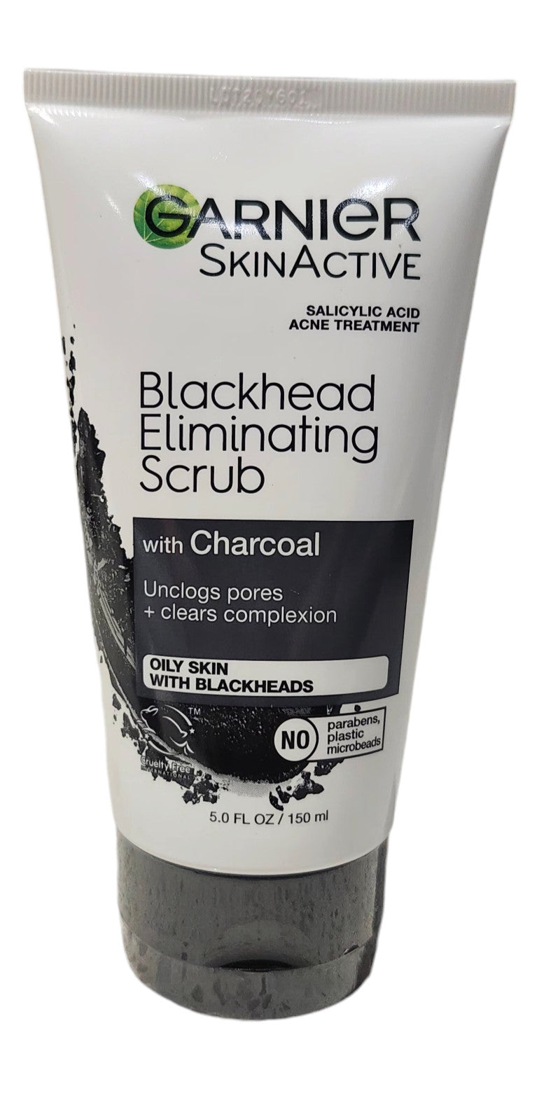 NEW Garnier SkinActive Blackhead Eliminating Scrub With Charcoal Oily