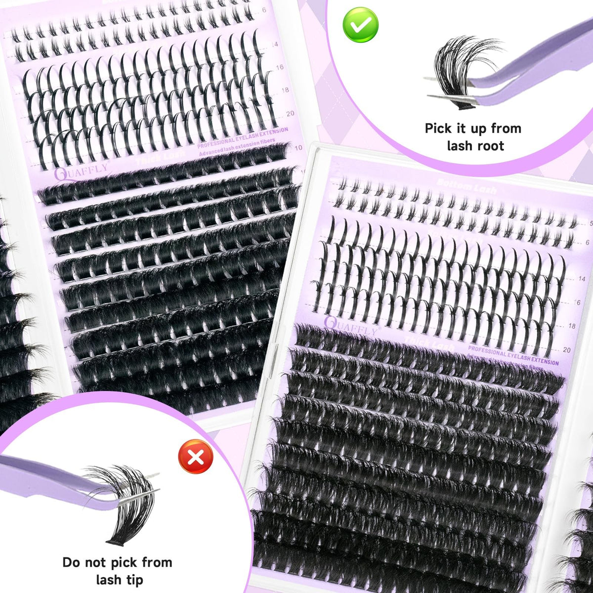 DIY Lash Extension Kit with 100D+150D Volume Lashes & Accessories