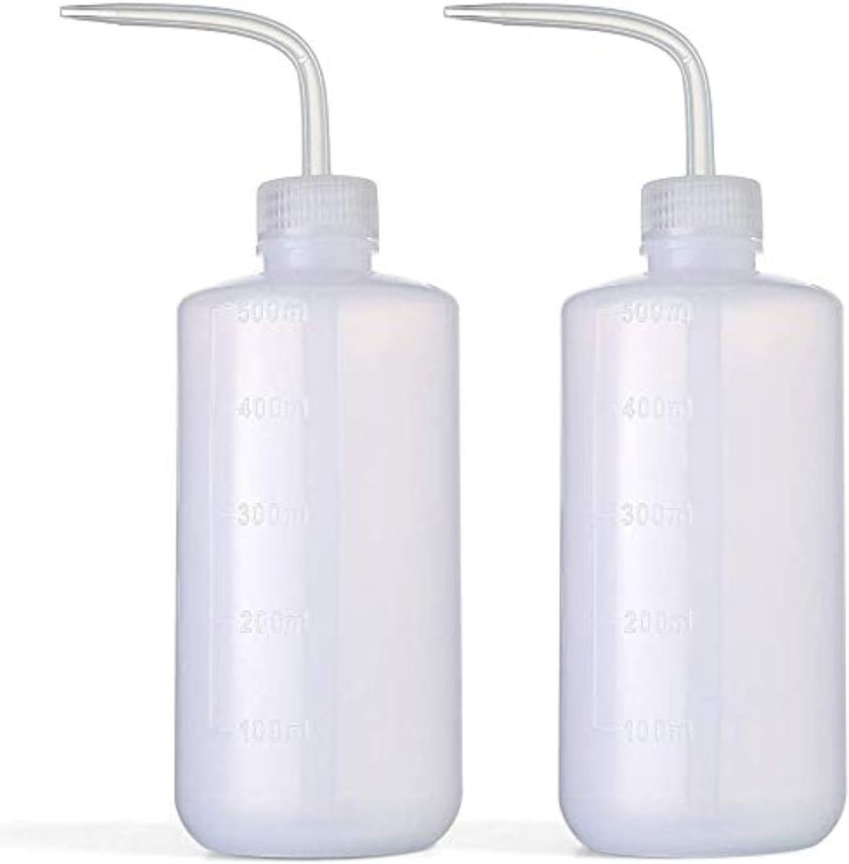 2pcs 500ml Green Plastic Wash Bottles for Lab, Medical, and Plant Care