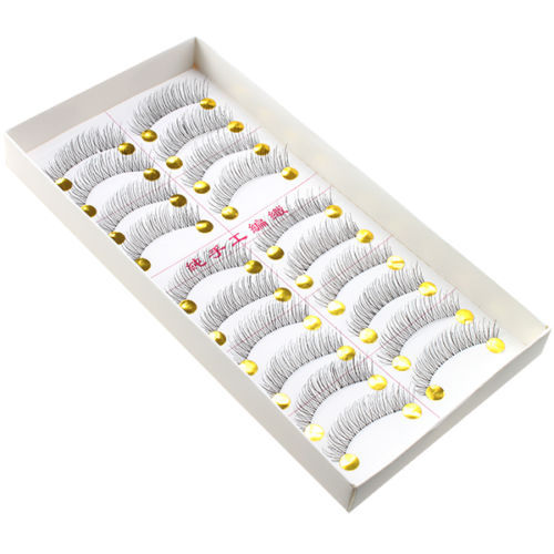 10 Pairs Natural Handmade False Eyelashes for Voluminous Eye Makeup
