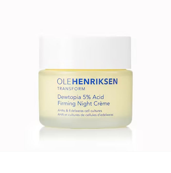Ole Henriksen Dewtopia 5% Acid Night Firming Cream - Hydrating & Anti-Aging 1.7oz