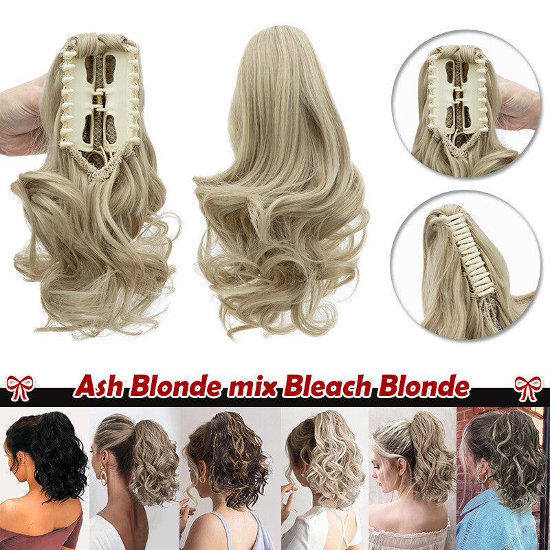 Ponytail Extensions Claw Clip-In Hairpieces for Curly & Straight Styles