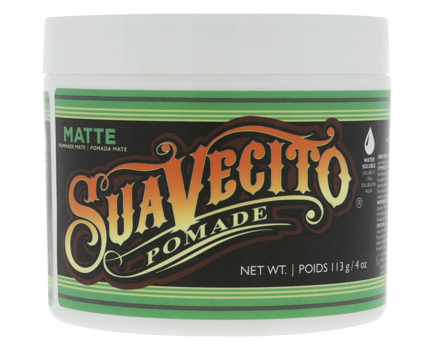Matte Hair Pomade 4oz - Medium Hold, Natural Finish, Water-Washable
