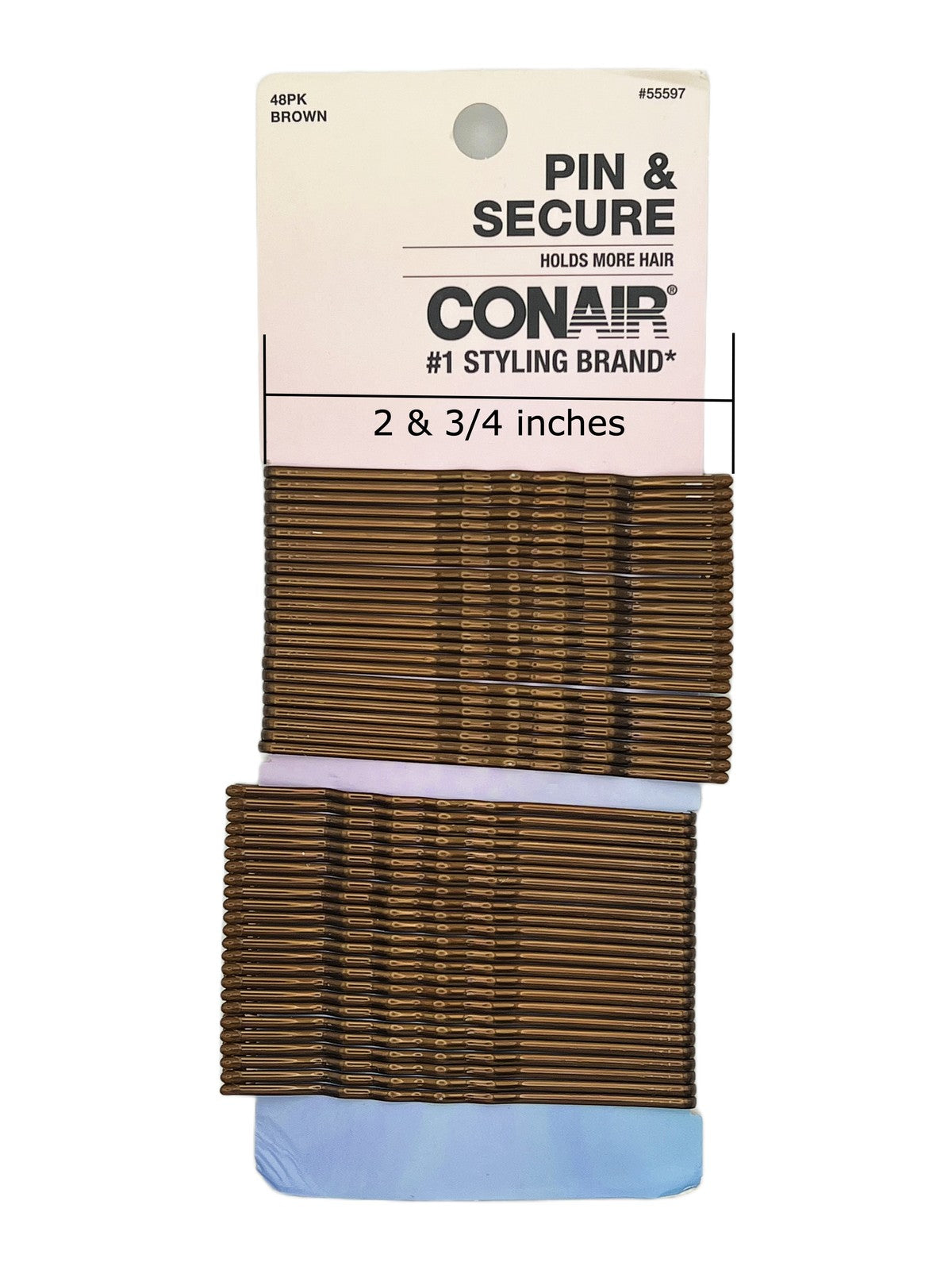 Conair Extra Long Brown Bobby Pins, 48 ct 2 1/2 inches