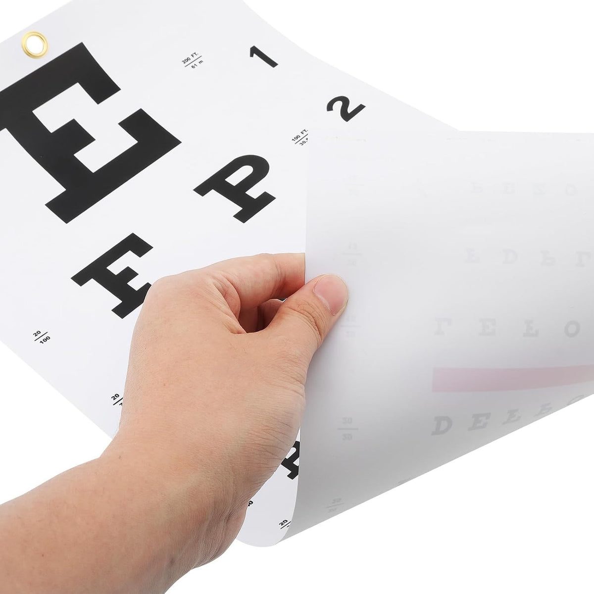 Snellen Eye Chart for Vision Testing - 20 Feet Wall Chart with Patching Kit