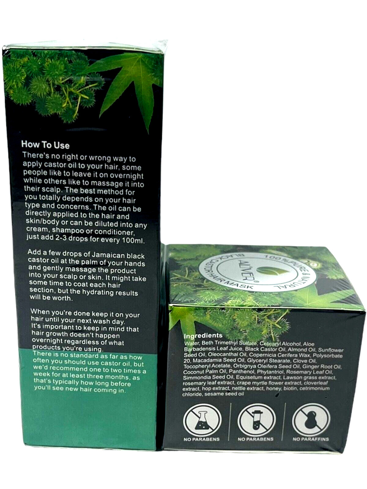Jamaican Black Castor Oil & Hair Mask Set - Natural Hair Care for Growth