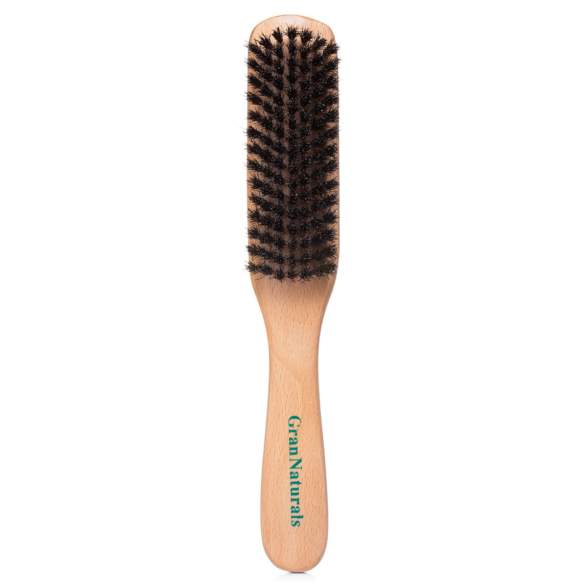 Boar Bristle Hair Brush for Slick Back Styling - Soft/Medium, Black