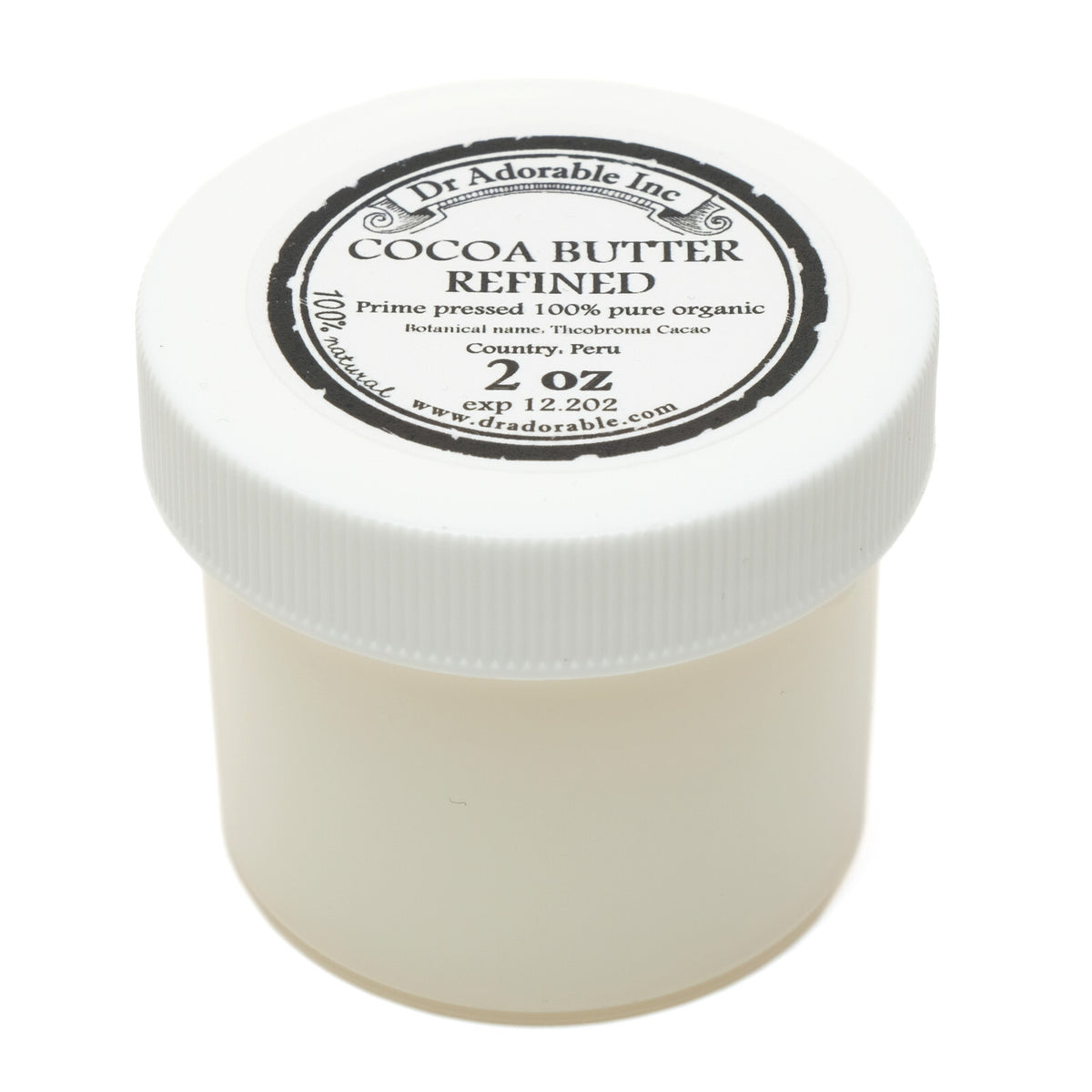 Pure Refined Organic Cocoa Butter for Cosmetics & Skin Care