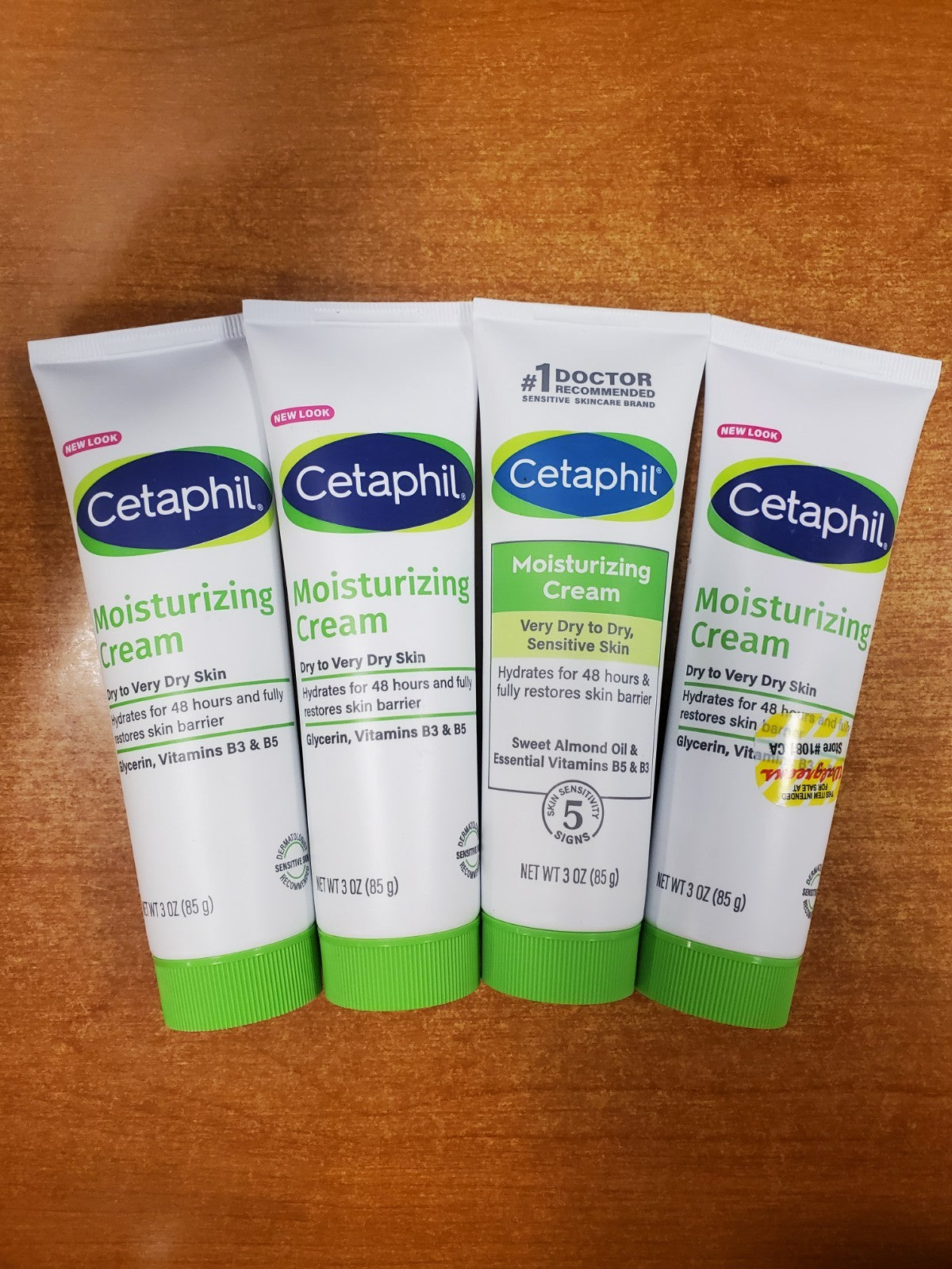 Moisturizing Cream for Dry Sensitive Skin, 4 Pack 3oz