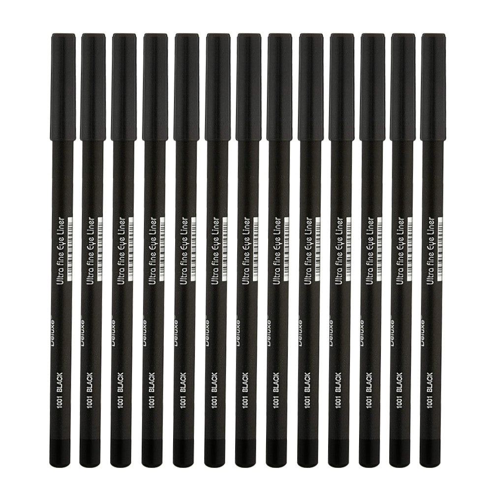 Eyeliner Pencil Set with Hydrogel Eye Patches - Dark Brown, 12 Pieces