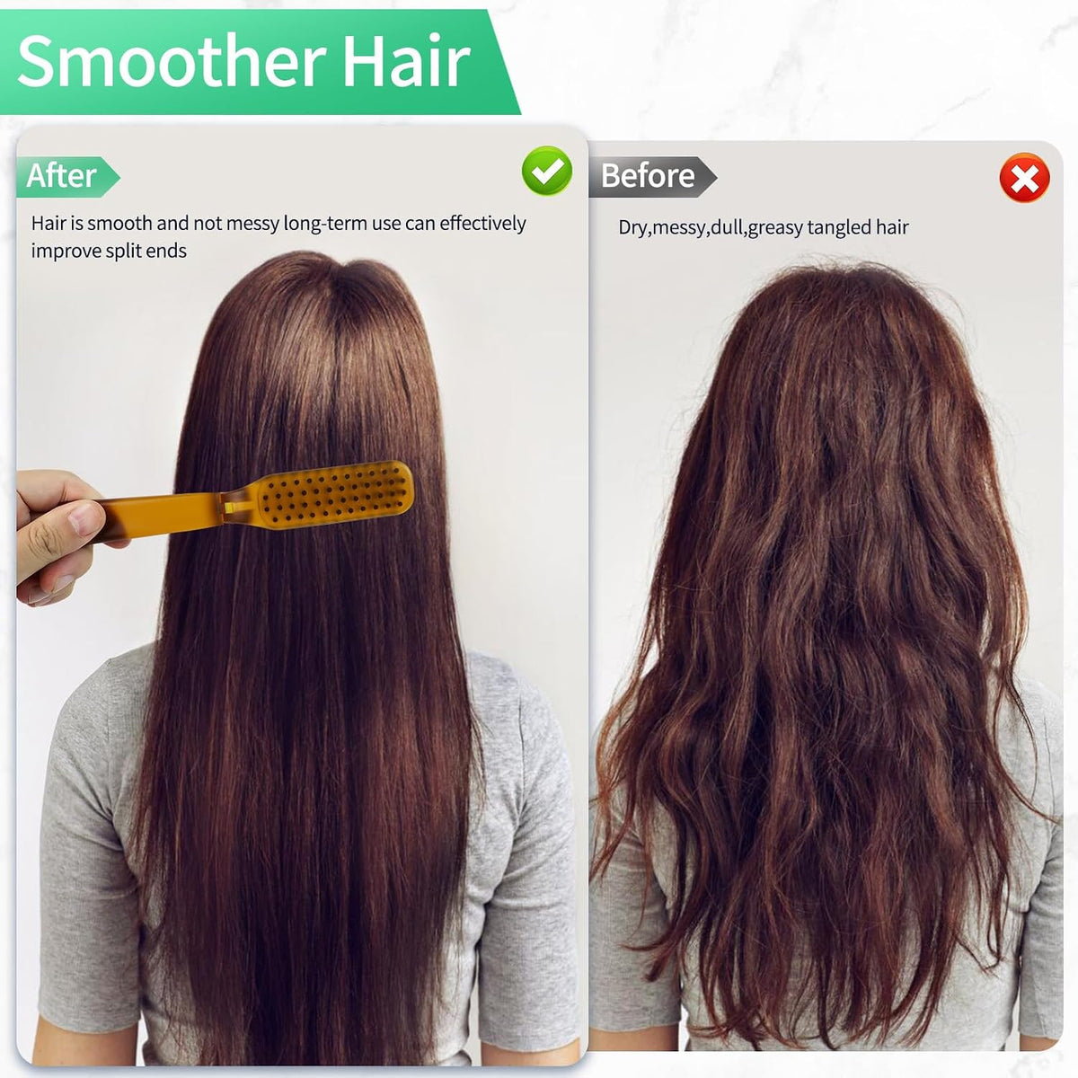 Travel Folding Hair Brush - Portable Boar Bristle Detangler for Men & Women