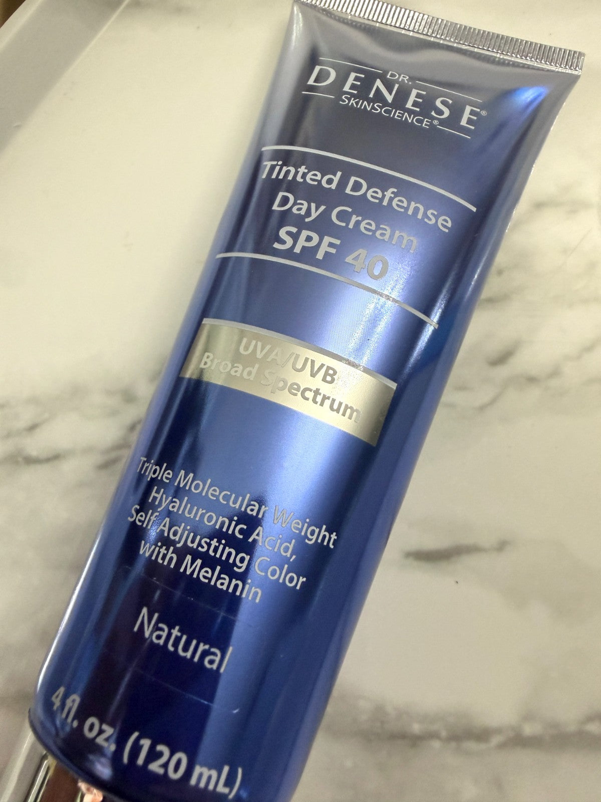 NIB~ Dr Denese NATURAL Tinted Defense SPF 40 Day Cream Broad Spectrum