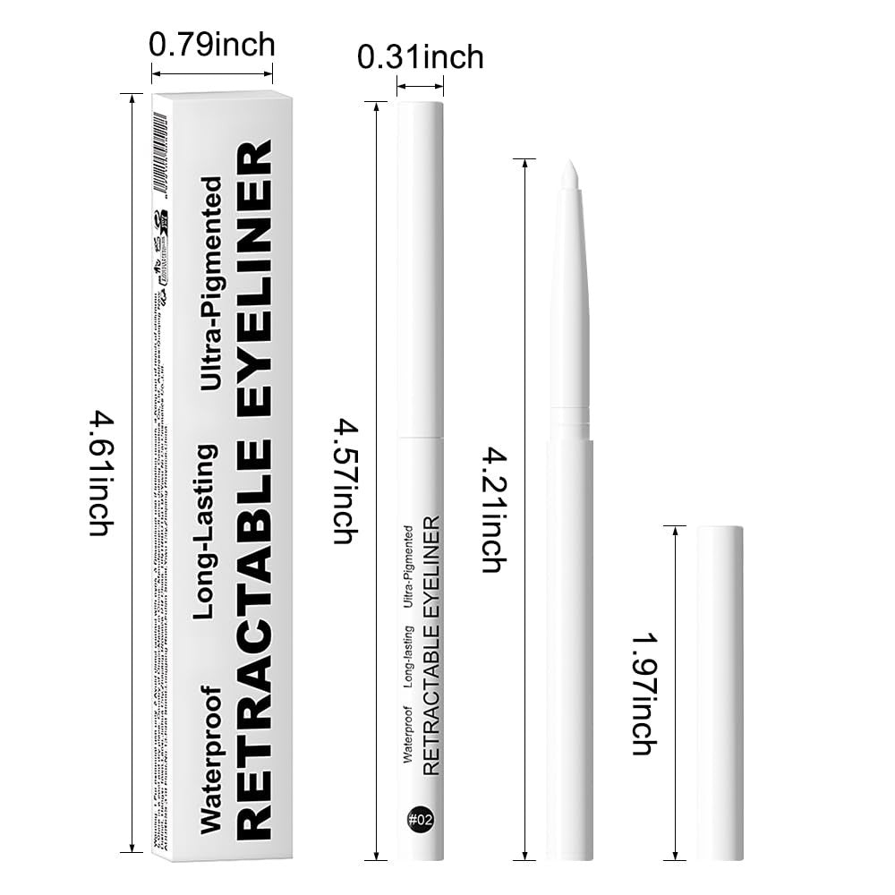 White Eyeliner Pencil - Waterproof, Long-Lasting Eye Makeup Tool