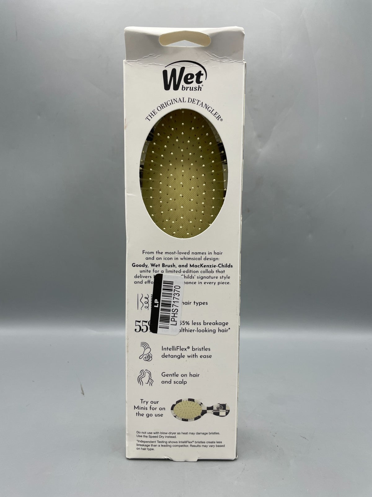 Wet Brush Detangler Hair Brush with MacKenzie Childs Courtley Check Design