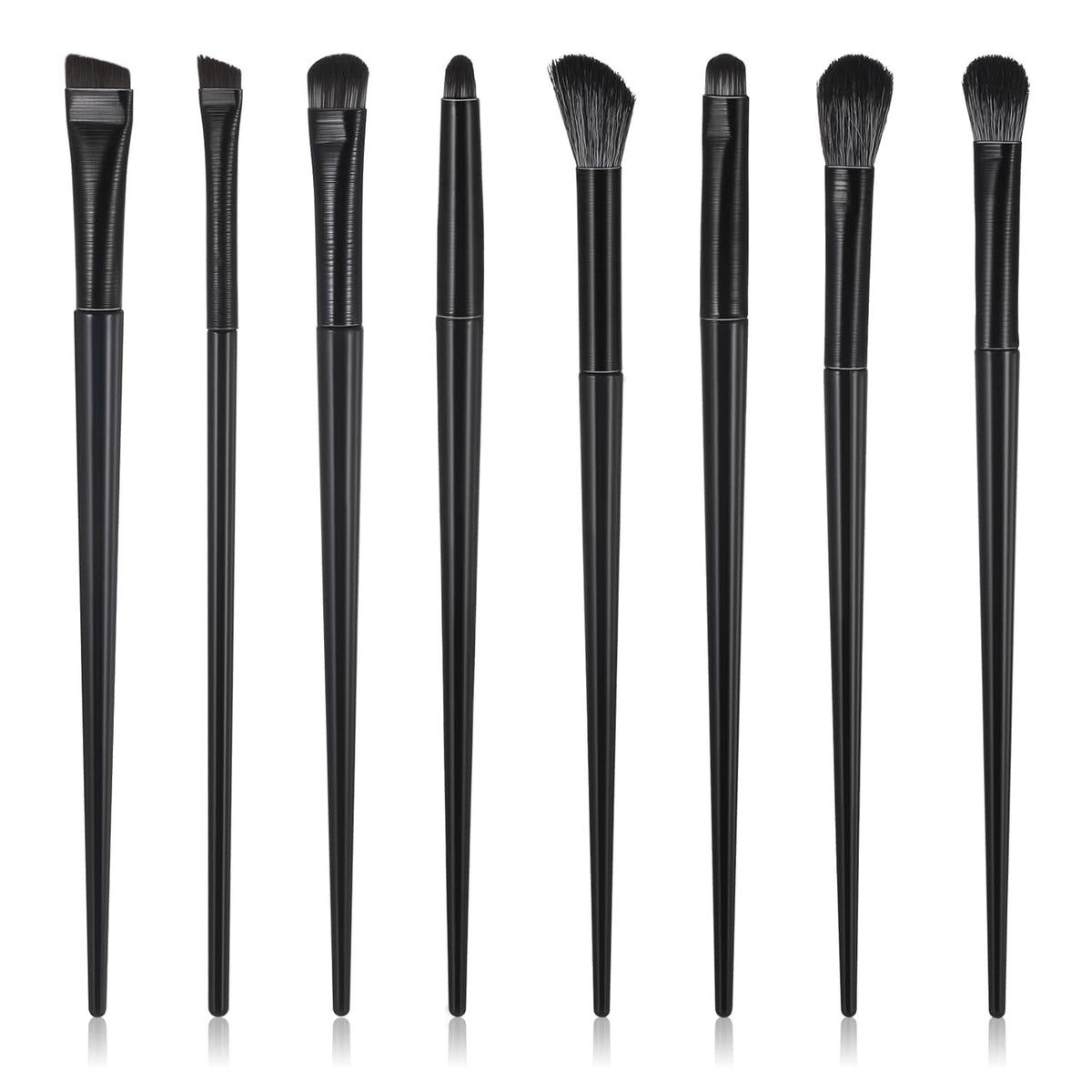 8 Piece Eye Makeup Brush Set for Hooded and Small Eyes Professional Eyeshadow & Eyeliner Tools