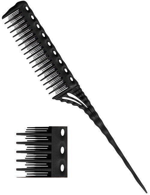 Teasing Comb Black - Made in Japan, Professional Hair Styling Tool