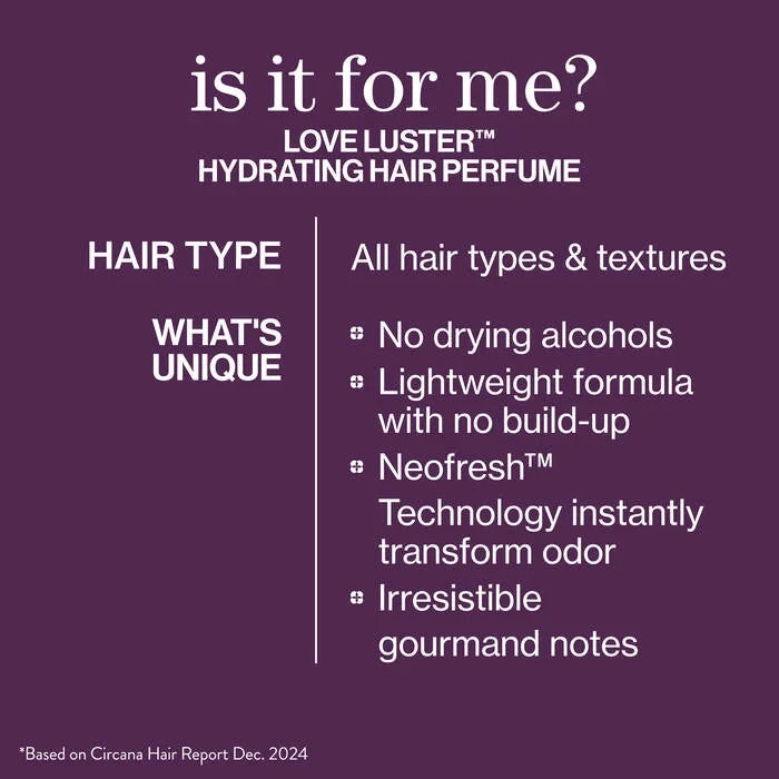 Hydrating Hair & Body Perfume - Pureology Love Luster™ 1.7 oz - Weightless, Alcohol-Free Fragrance
