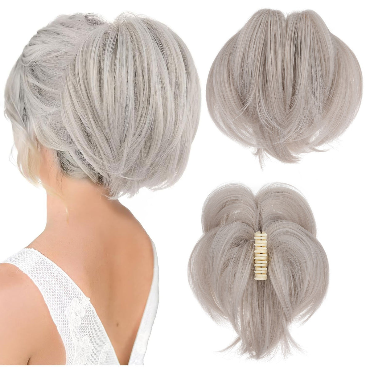 Thick 95G Clip-In Ponytail Hair Extensions - Curly Wavy Natural Look