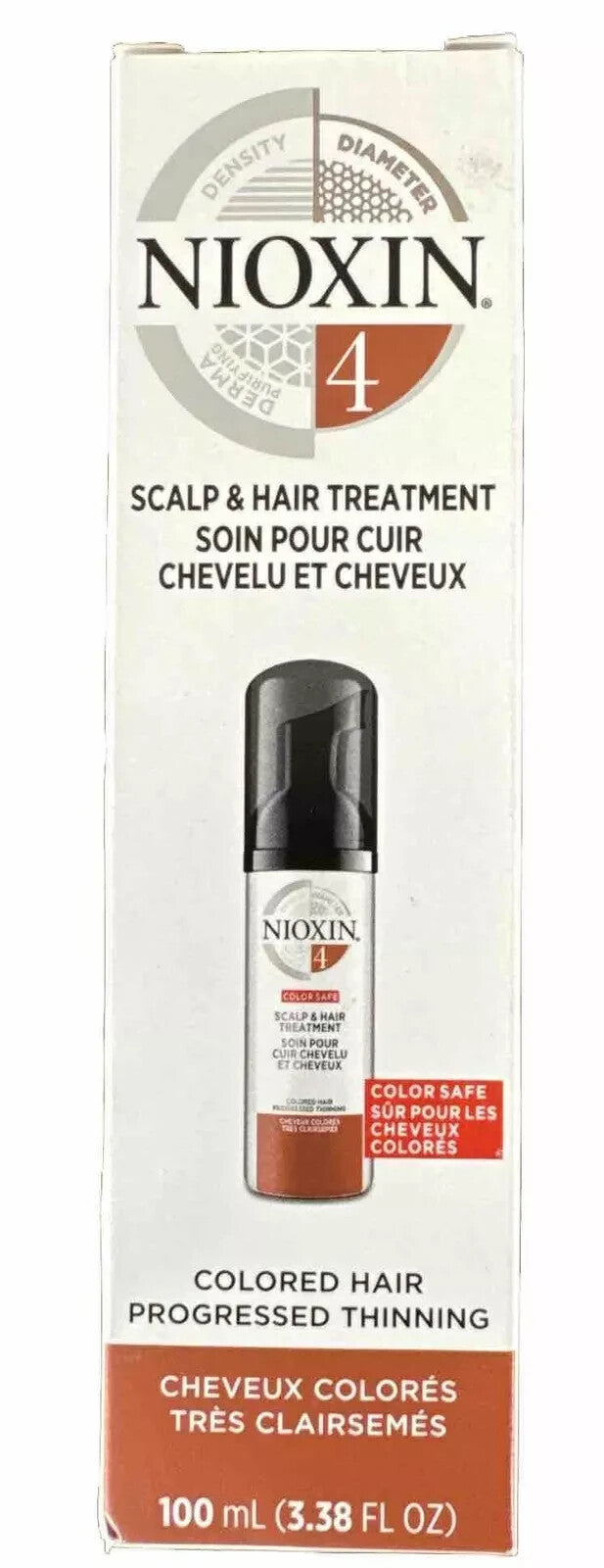 Nioxin System #4 Scalp Treatment for Thinning Hair, Color Safe 3.38 oz