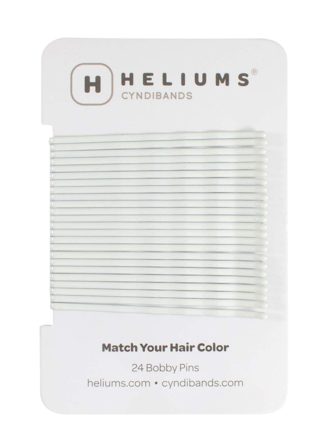Heliums Large Bobby Pins - Platinum White 2.5 24 Count (Pack of 1),