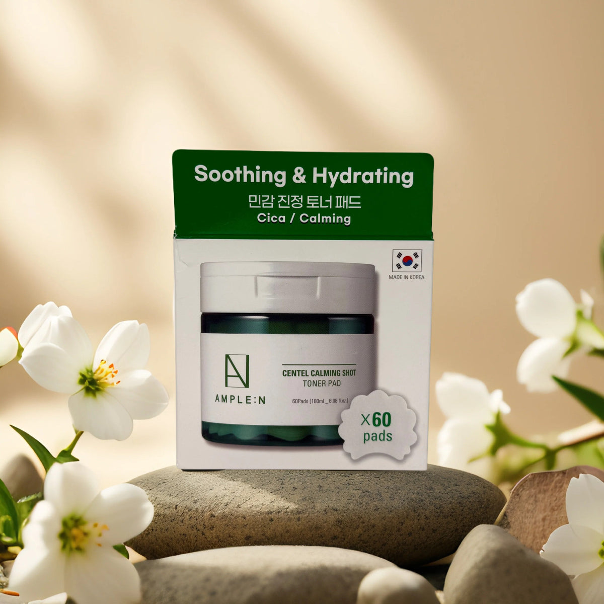 Calming Toner Pads with Centella for Sensitive Skin - 60 Count
