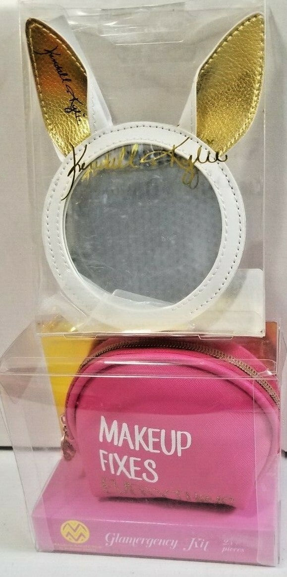 Glamergency Makeup Kit with Mirror - 25+ Pieces Cosmetic & Toiletry Bag