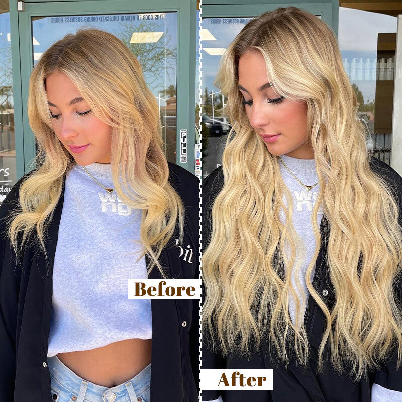 Remy Human Hair Extensions - Clip-In Full Head Set, 3/4 Thickness, 10-40 Inches