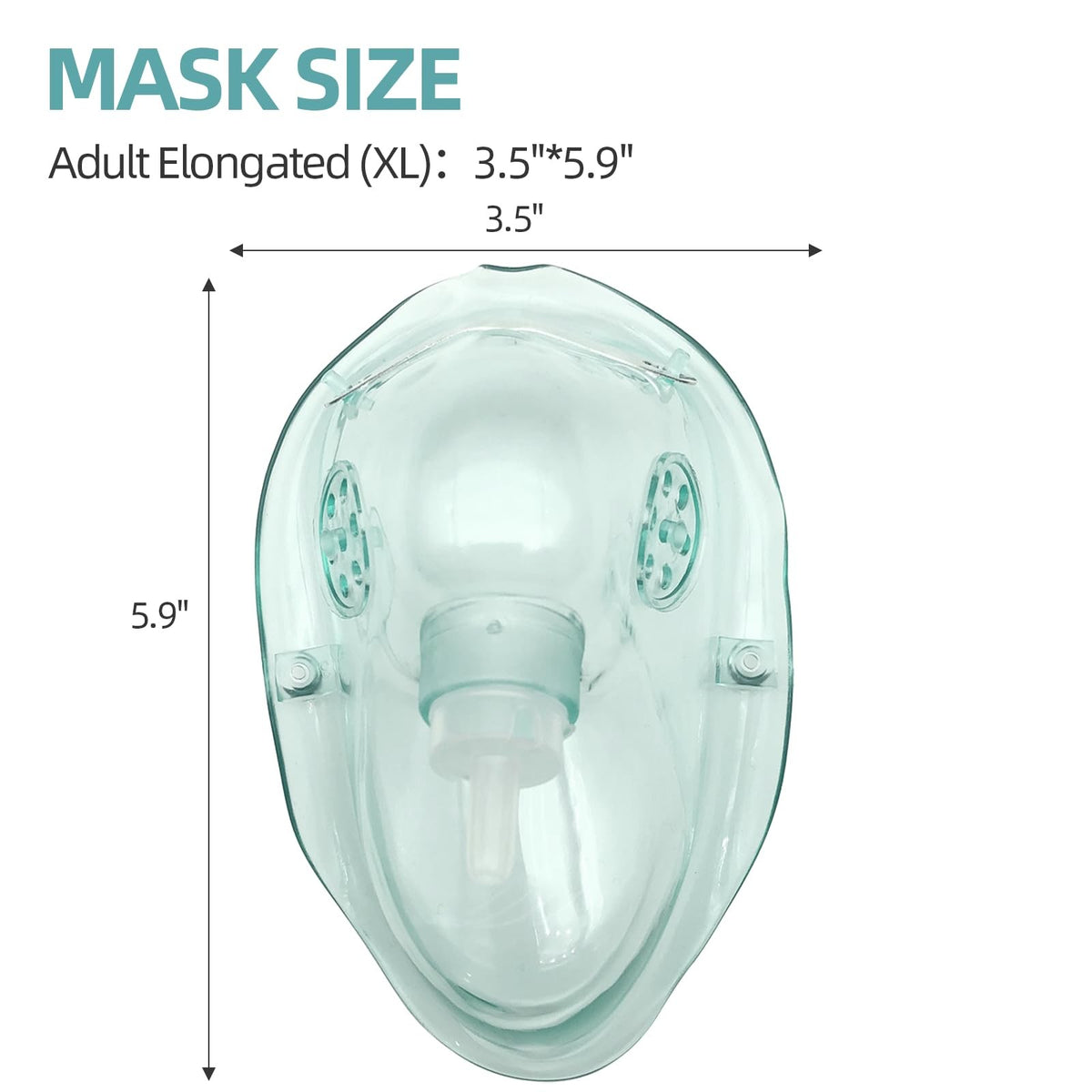 Oxygen Mask Adult Size XL - 3 Pack Disposable