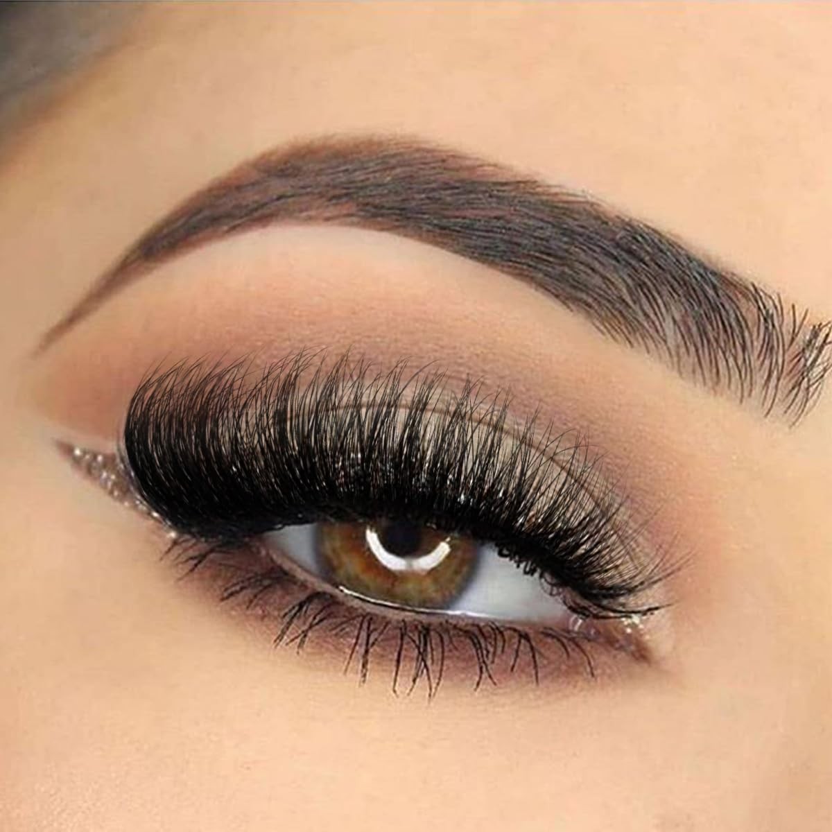 18mm 3D Mink False Eyelashes Cat Eye Volume Strip Lashes - Reusable