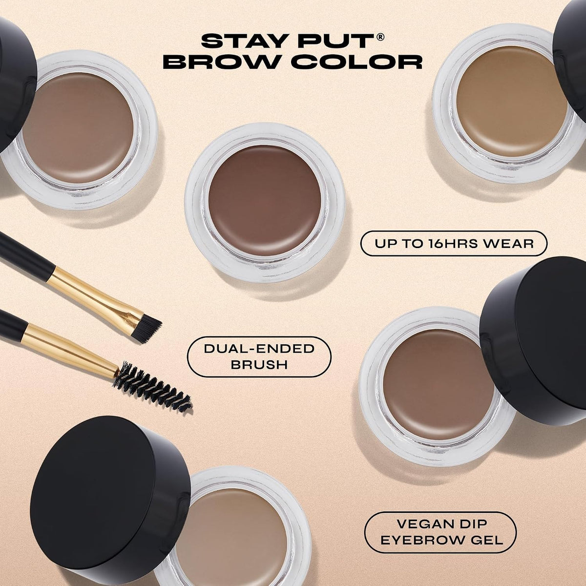 Long Lasting Eyebrow Cream Gel Waterproof Brow Gel 16HR