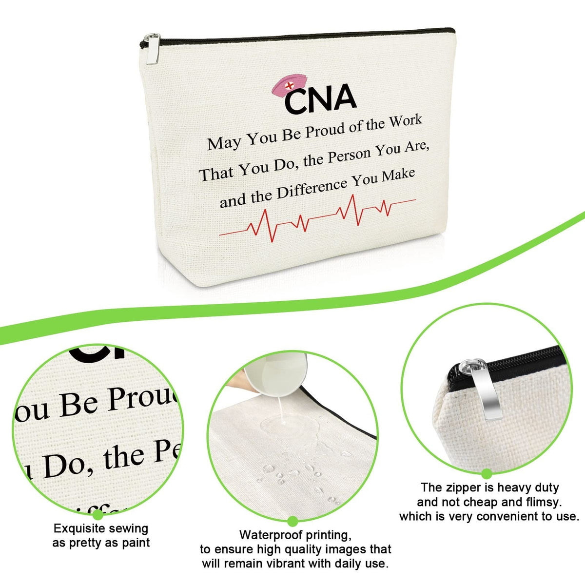 Nursing Assistant Makeup Bag - CNA Appreciation Gift for Women