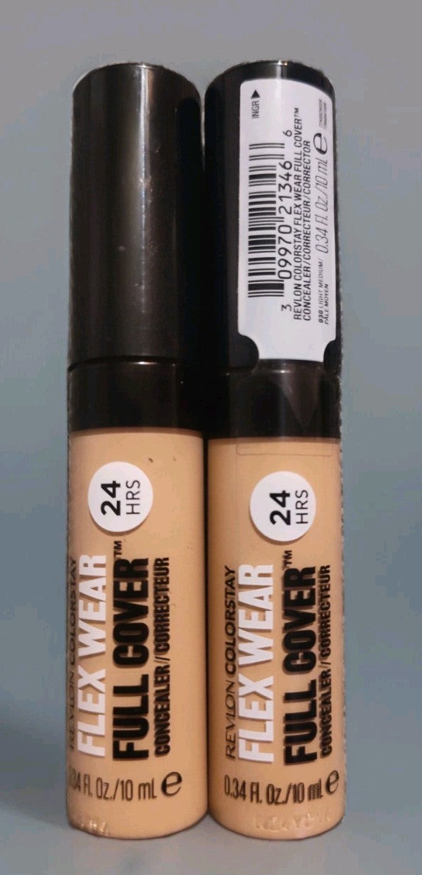 Revlon ColorStay Flex Wear Full Cover Concealer 030 Light Medium - 2 Pack