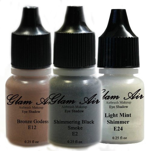 Set of 3 Glam Air Airbrush Eye Shadows - Shimmering Blue Tones