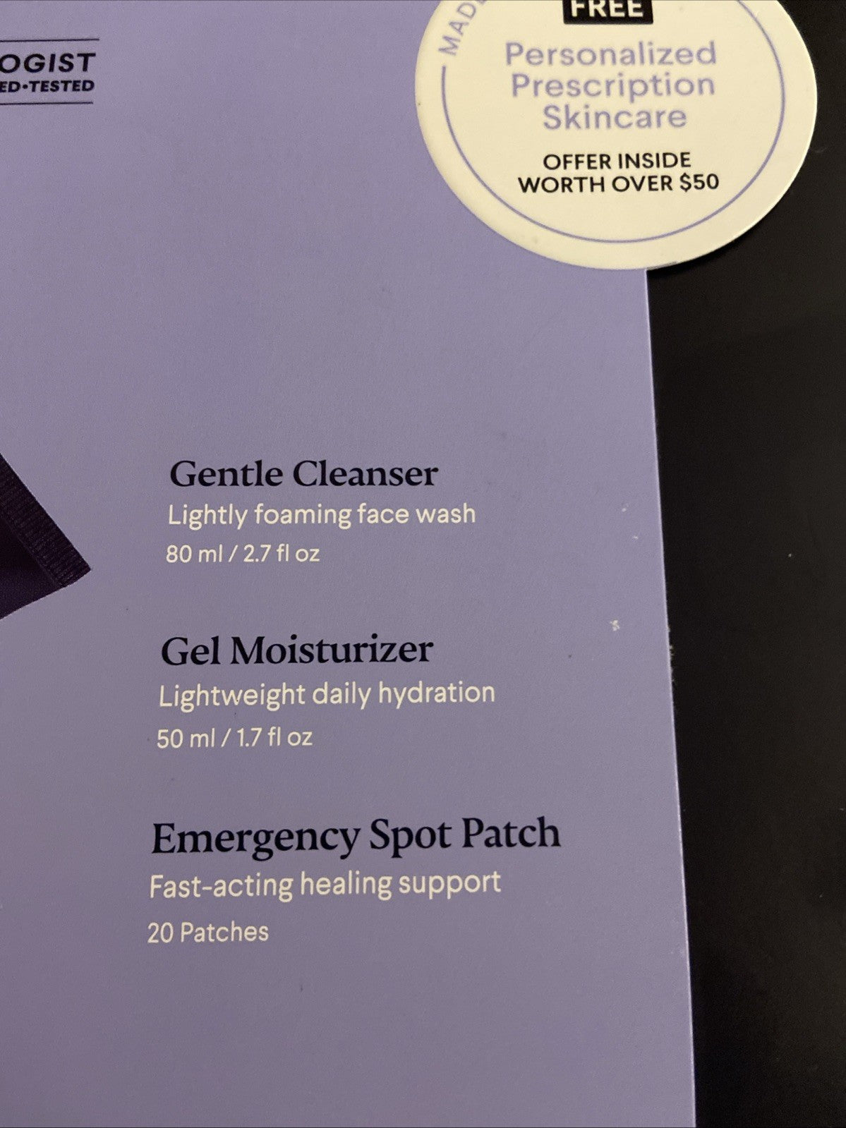 Curology Skincare Starter Set - Gentle Cleanser, Moisturizer & Spot Patches for All Skin Types
