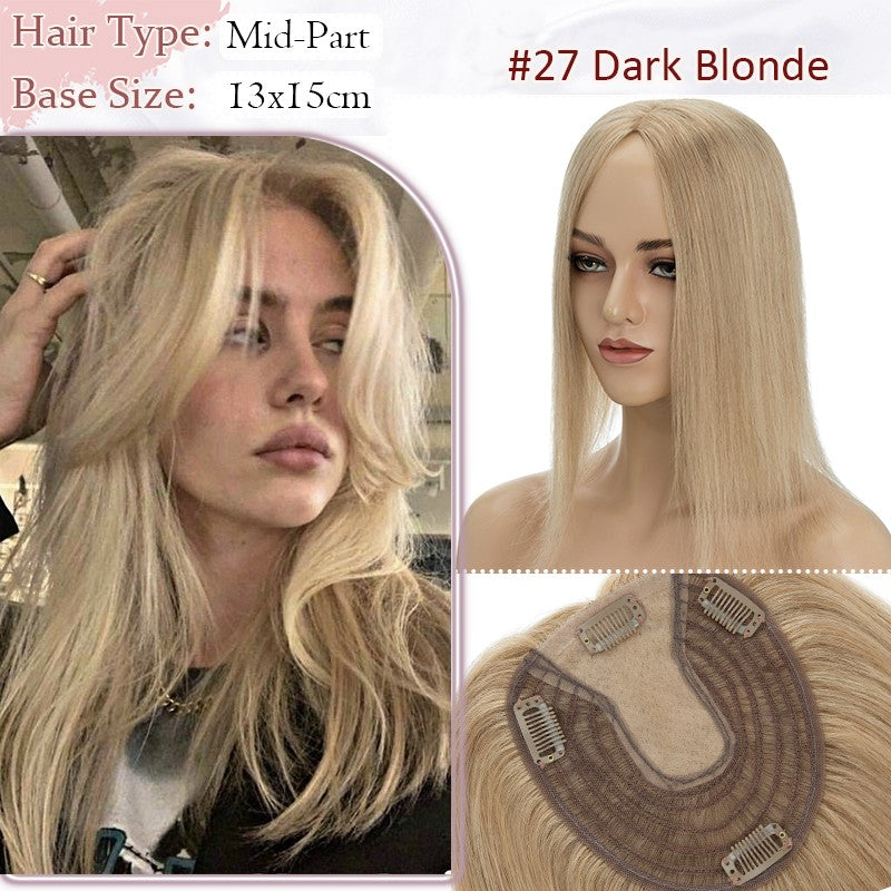Women Clip-in Hairpiece for Hair Loss & Volume - 100% Remy Human Hair