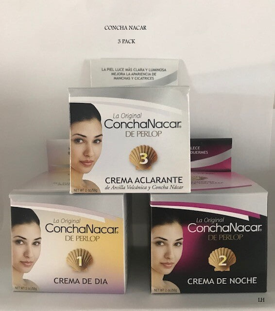 Concha Nacar 3-Pack Day Night & Brightening Creams - 2 oz Each