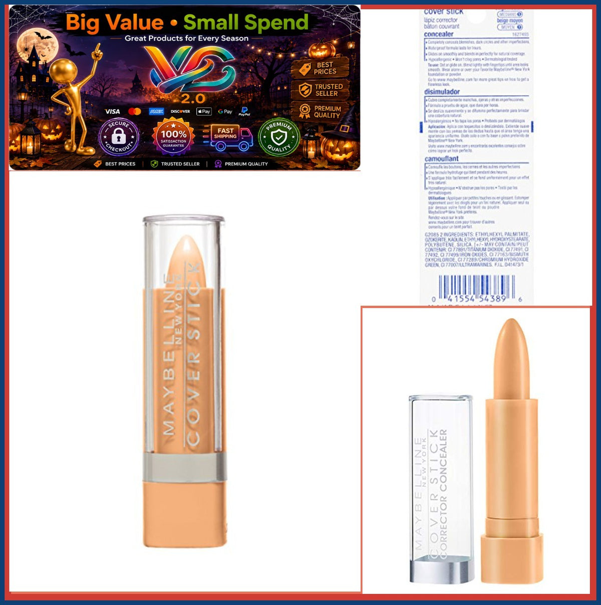 Stick Corrector Concealer Medium Beige 0.16 oz Natural Blemish Cover