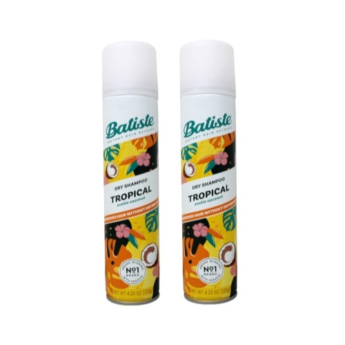 2 Pack Dry Shampoo Tropical Scent - 4.23 Oz Each - Instant Hair Refresh
