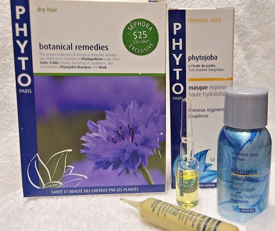 Phyto Botanical Remedies 4-Piece Hair Care Set - Dry Hair Elixir, Hydrating Oil, Shampoo, Mask