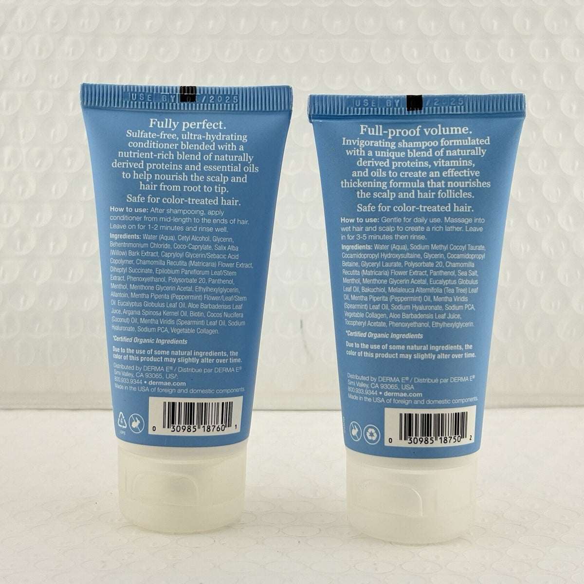 Derma E Thickening Shampoo Conditioner Set Thinning Hair Therapeutic