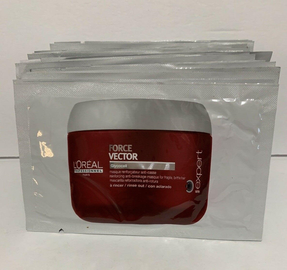 L'Oreal Glycocell Expert Force Vector Hair Mask Pack - 20 x 15ml Travel & Gym Size