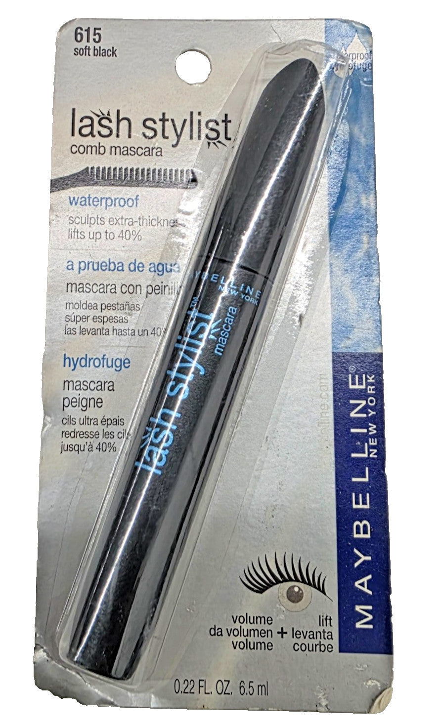 Waterproof Mascara with Comb Applicator - Soft Black 615 | Long-lasting Eye Makeup