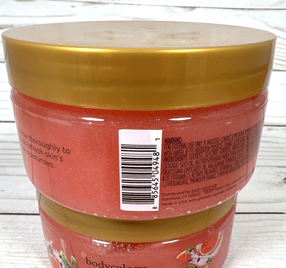 Bodycology Watermelon Splash Exfoliating Sugar Scrub 10.5oz (2Pack)