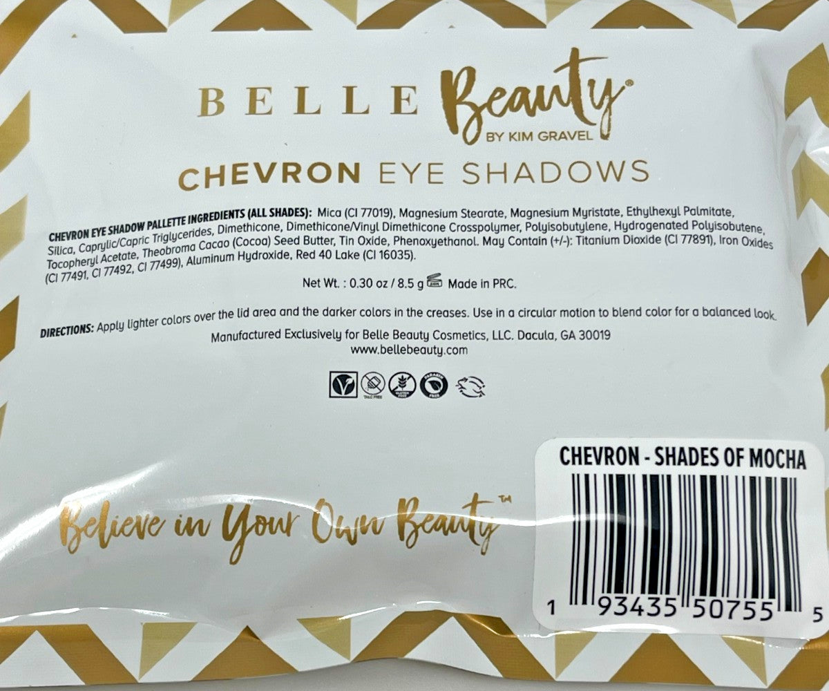 Chevron Eyeshadow Palette - Shades of Mocha, 2-Pack, Cream to Powder
