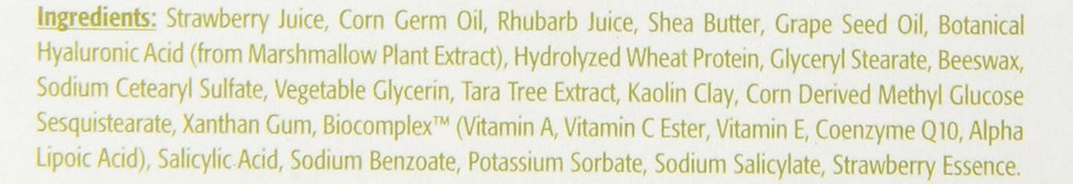 Strawberry Rhubarb Masque for Normal to Dry Skin – 2 Oz