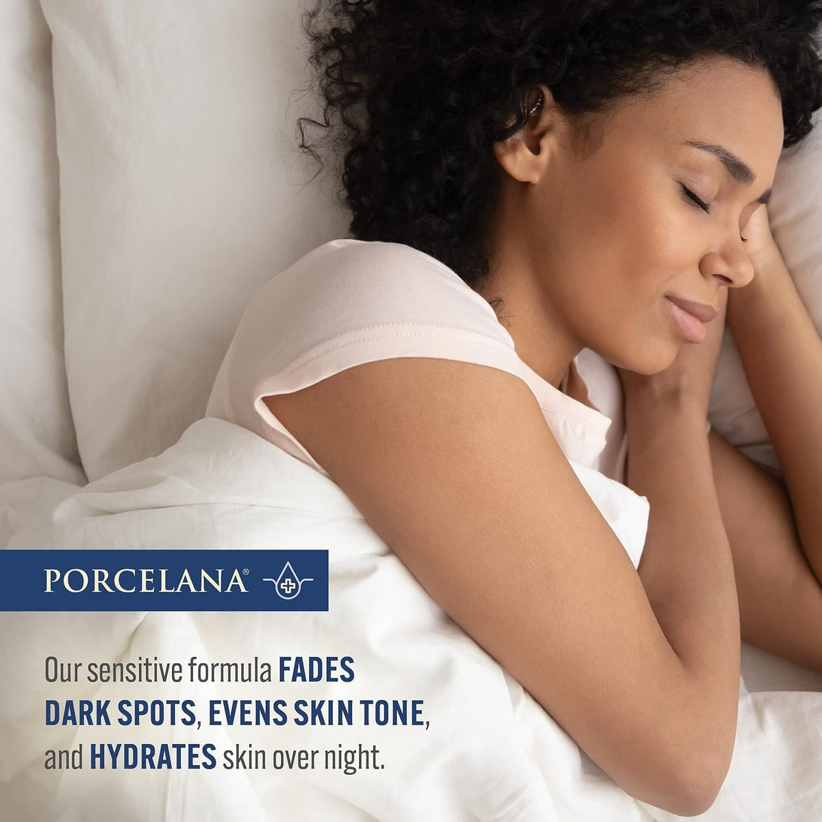 Porcelana Nighttime Hydration Cream - Fades Dark Spots & Evens Skin Tone, 3 oz, Pack of 2