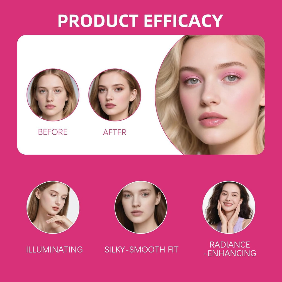 Eyeshadow & Highlighter Palette - All-in-One Makeup for Eyes & Cheeks