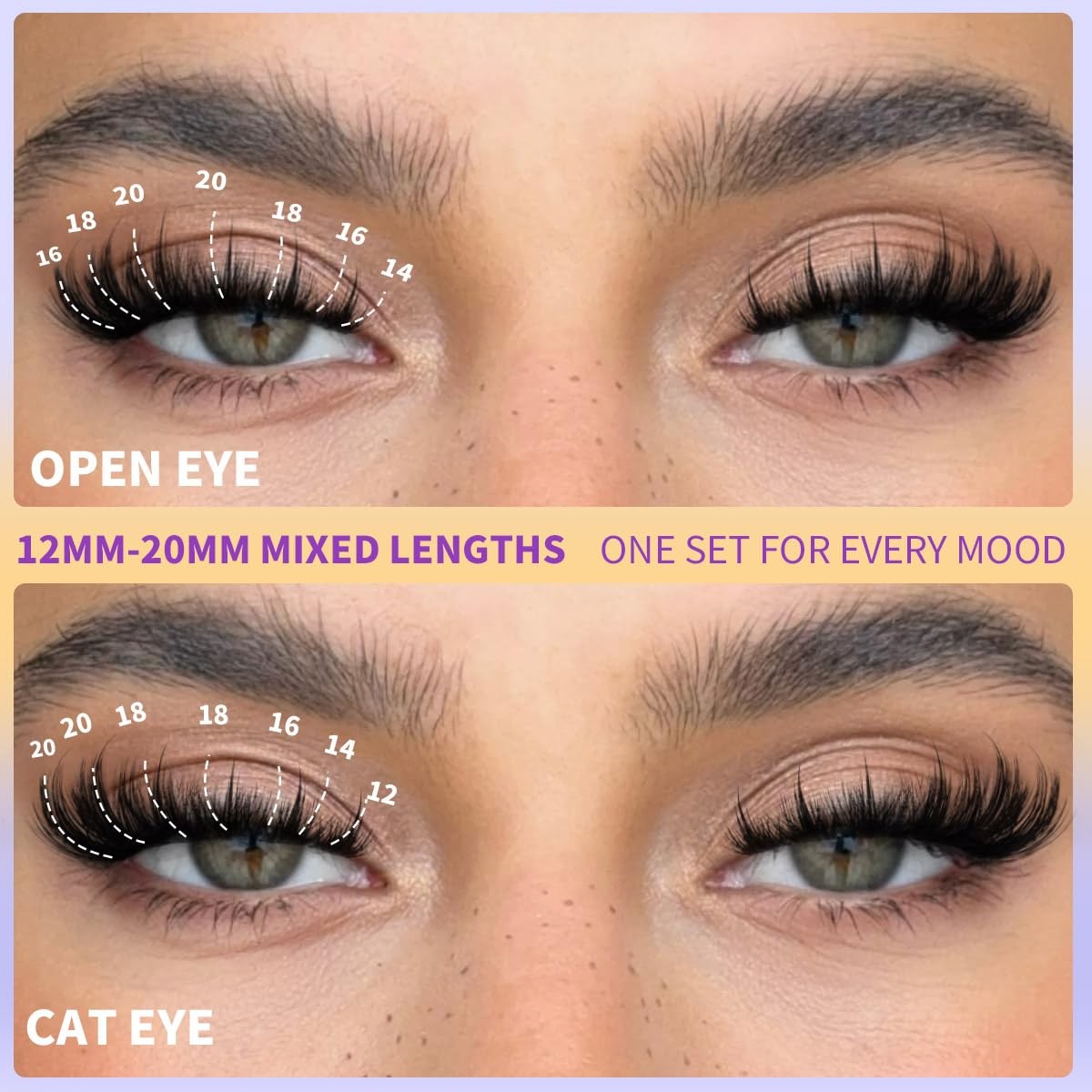 Spiky Lash Clusters with Fluffy Wispy Finish - Black False Eyelashes