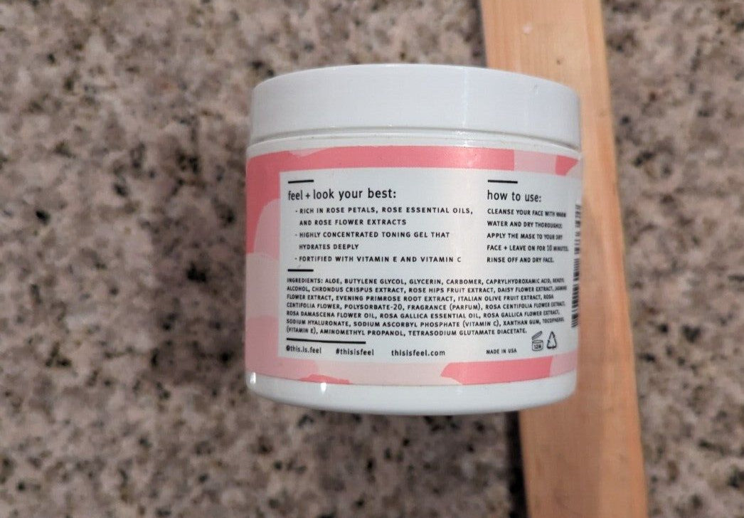 Rose Petal Facial Mask - Toning, 3.4 oz